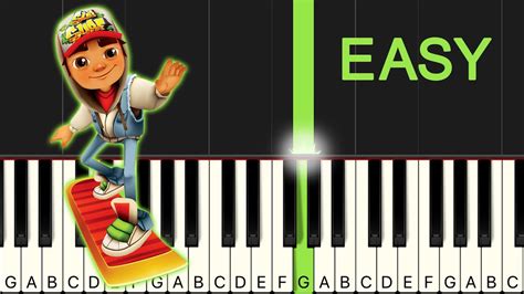 Subway Surfers Theme Song Easy Piano Tutorial - YouTube