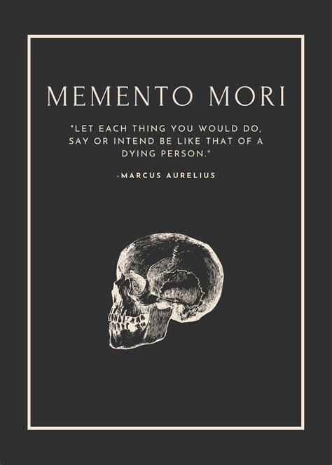 'Memento Mori Stoic Quote' Poster, picture, metal print, paint by Rosh and Viran | Displate