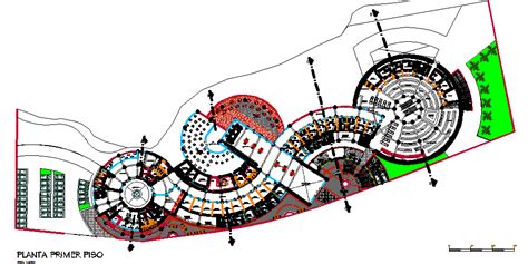 Layout plan of a hotel with all details and parking dwg file - Cadbull | Hotel plan, Layout ...