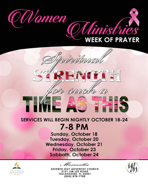 Women Min Week of Prayer Flyer | Maranatha SDA Church