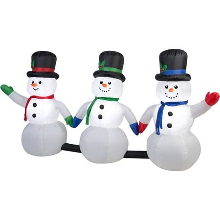 Gemmy Airblown Inflatables Christmas Inflatable 8' Light Show Snowman Pathway with Music – BrickSeek