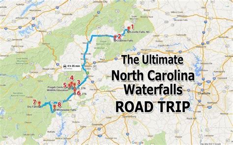 Ultimate North Carolina Waterfall Road Trip Map | North carolina ...