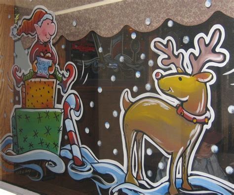 Santa And Reindeer Window Painting – HOMYSTYLE