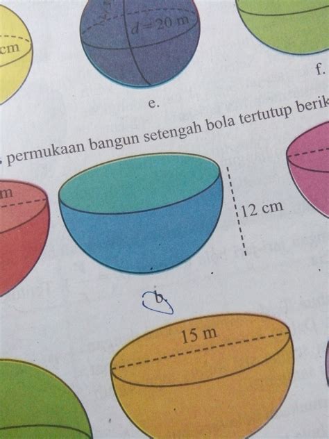 Berapakah Luas Permukaan Bangun Setengah Bola Tertutup Berikut - Berkas Soalku