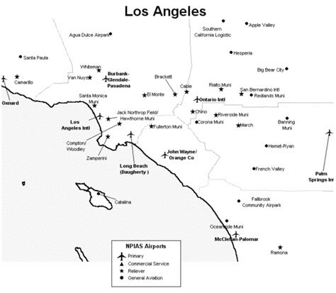 Los Angeles Airport Map - Los Angeles • mappery