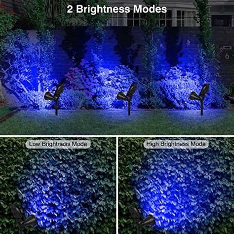 Snapklik.com : T-SUN Blue Solar Spotlights, 4LEDs Solar Spotlights Waterproof Outdoor, Auto ON ...