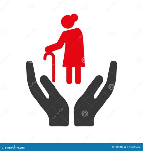 Caregiver Vector Illustration Icon Concept Stock Vector - Illustration of adult, concept: 191525655