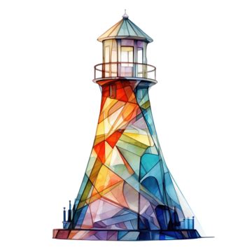 Stained Glass Light House Ai Generative, Stained, Glass, Light House ...