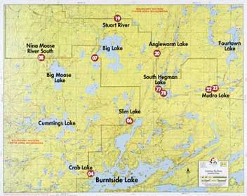 F-9: Cummings Lake, Big Moose Lake, Fourtown Lake - Fisher Maps