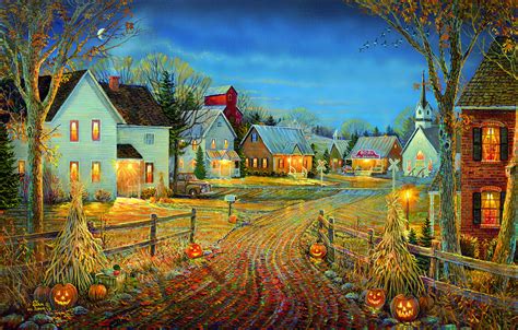 A Country Town in Autumn Jigsaw Puzzle | PuzzleWarehouse.com