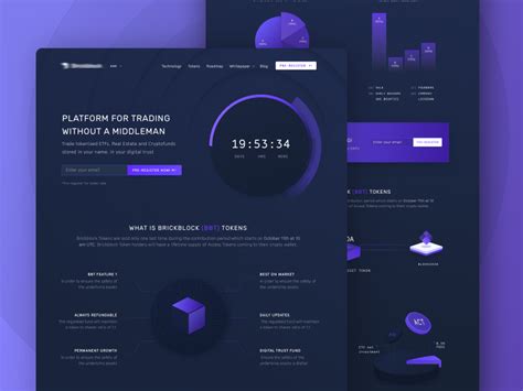 ICO Token Explanation Page by Oleg Melnykov for Finwerk on Dribbble