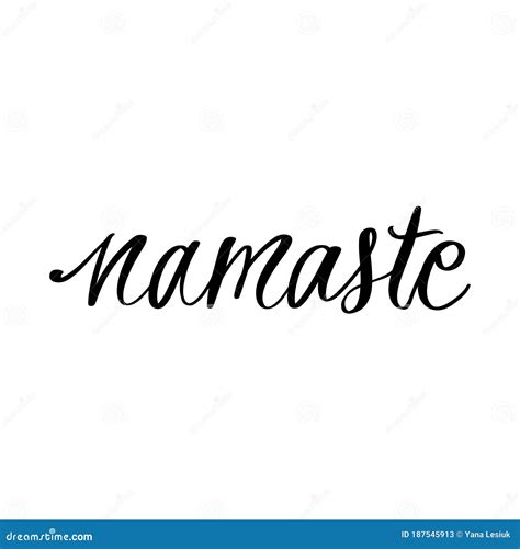 Hand Drawn Namaste Vector Quote. Hello in Hindi. Indian Phrase Stock Vector - Illustration of ...