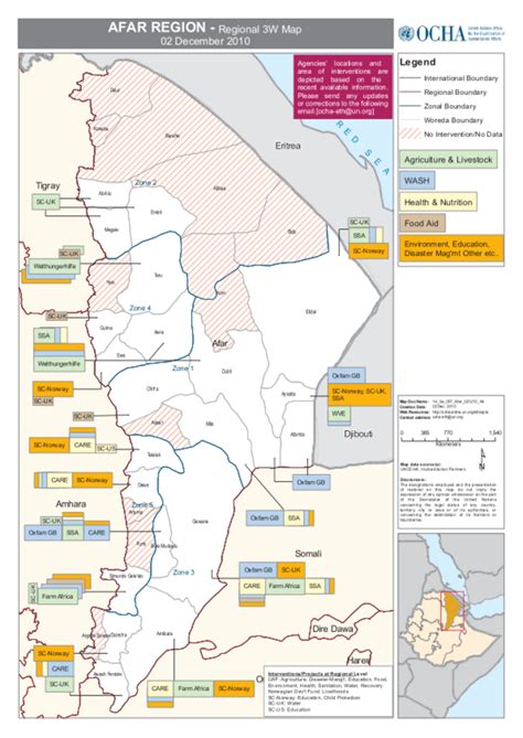 Ethiopia: Afar Region - Regional 3W Map - 02 Dec 2010 - Ethiopia ...