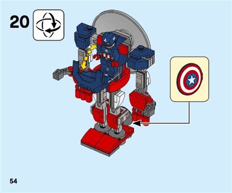 LEGO 76168 Captain America Mech Armor Instructions, Marvel Super Heroes ...