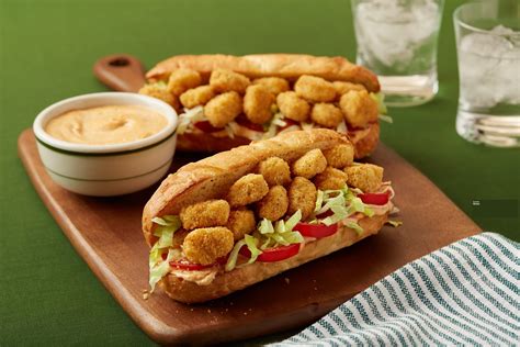 Game Day Popcorn Chicken Po’Boy Sandwich with Zesty Remoulade Sauce - Maple Leaf