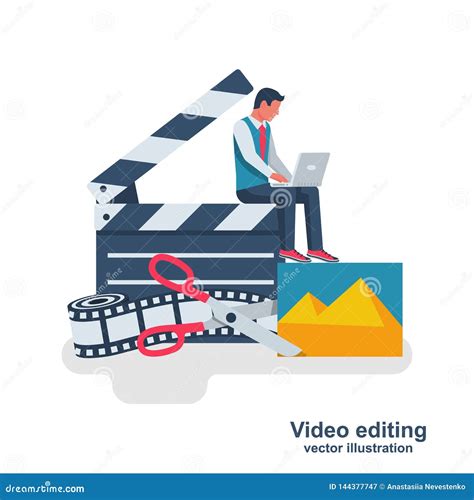 Video Editing. Multimedia Content Stock Vector - Illustration of ...