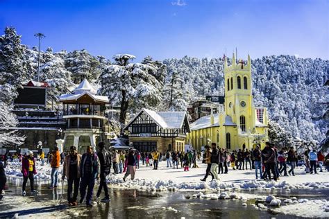 Mall Road is the Main Street in Shimla, the Capital City of Himachal Pradesh, India Editorial ...