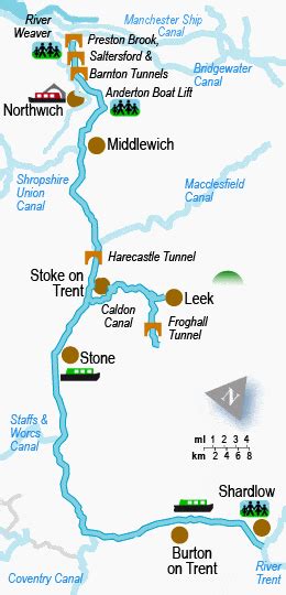 Trent & Mersey & Caldon Canal Holiday Guide and Map