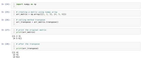 Transpose matrix - masaengineering