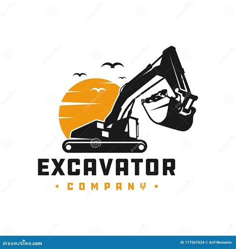 Excavator Construction Tool Logo Stock Illustration - Illustration of design, equipment: 177567624