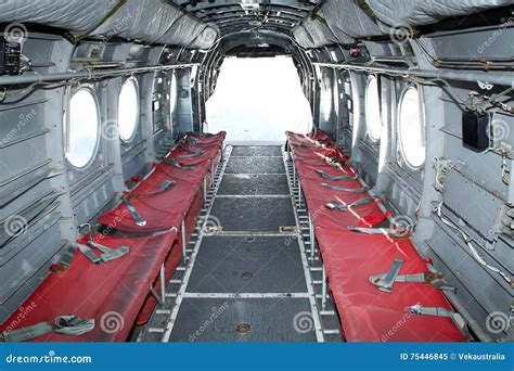 Interior a Chinook Helicopter Stock Image - Image of forces, chinook ...