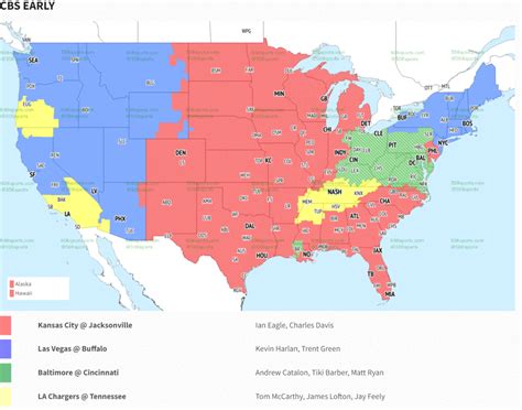 NFL Week 2 TV Coverage Map - Sports Illustrated Arizona Cardinals News ...