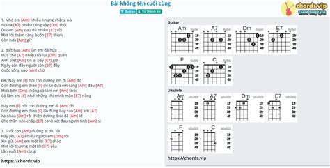 Chord: Bài không tên cuối cùng - tab, song lyric, sheet, guitar, ukulele | chords.vip