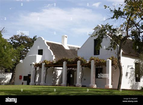 Cape Dutch architecture, Spier Winery and Hotel, Western Cape, South Africa Stock Photo - Alamy