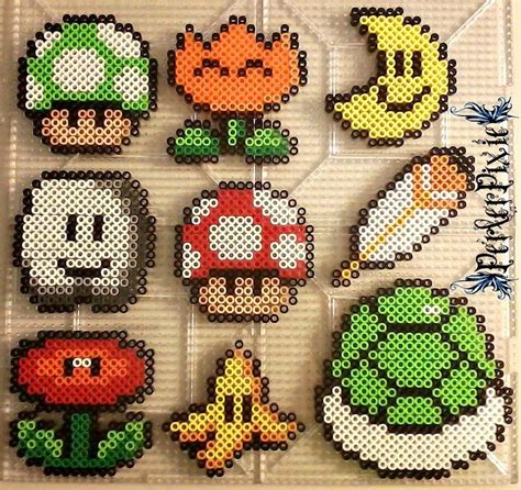 Mario Power Up Items by PerlerPixie on DeviantArt | Perler bead mario ...