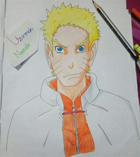 My new drawing Uzumaki Naruto as hokage | Boruto Amino