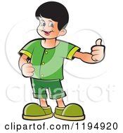 Clipart of an Outlined Thumb up Baby Hand Icon - Royalty Free Vector Illustration by Lal Perera ...