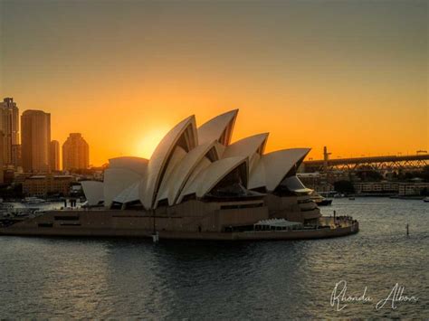 Enjoying a Sydney Harbour Sunset as We Cruise Away