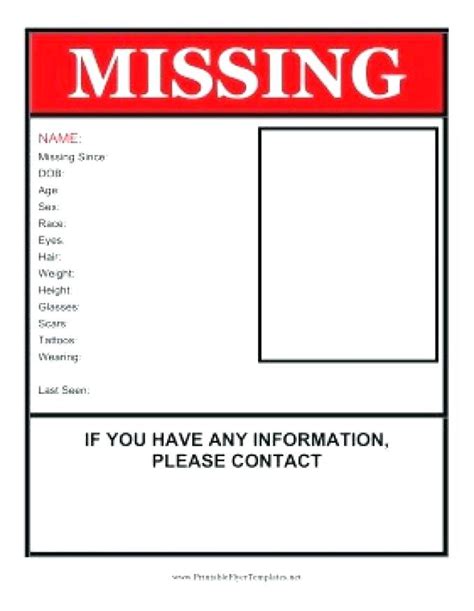 a missing sign with the words, if you have any information please contact