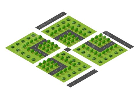 Country Park With Trees Street Map Vector Vector, Street, Map, Vector PNG and Vector with ...