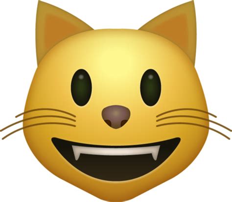 Smiling Cat Emoji Png Apple Hd High Resolution