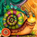 Psychedelic Snail Character Free Stock Photo - Public Domain Pictures