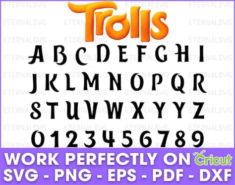 Trolls Font SVG Trolls Alphabet Trolls Letters Trolls - Etsy