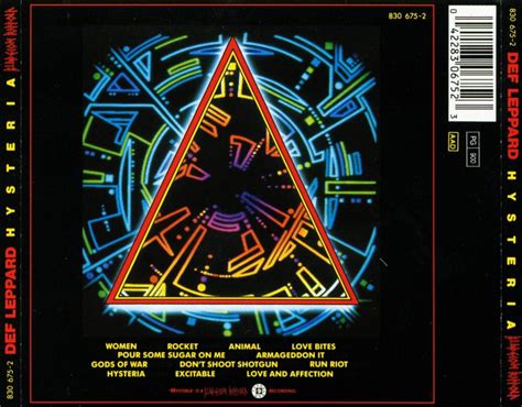 Classic Rock Covers Database: Def Leppard - Hysteria - Released Year 1987