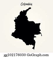 650 Map Of Colombia Vector Illustration World Map Clip Art | Royalty Free - GoGraph
