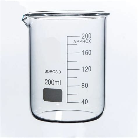 200mL Glass Beaker Low Form New Chemical Lab Glassware-in Beaker from Office & School Supplies ...