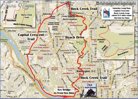 Rock Creek Park Hiking Trail Map - ToursMaps.com