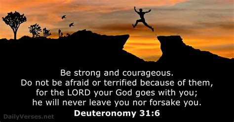 Deuteronomy 31:6 - Bible verse - DailyVerses.net