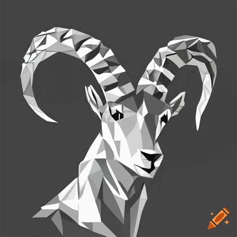 Black and white minimalist art of a ibex in the mountains on Craiyon