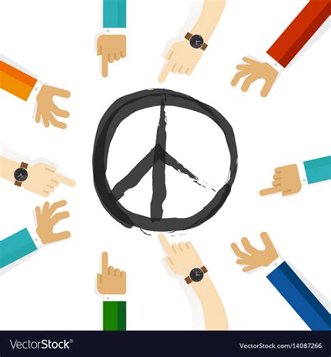 Peace conflict resolution symbol international Vector Image