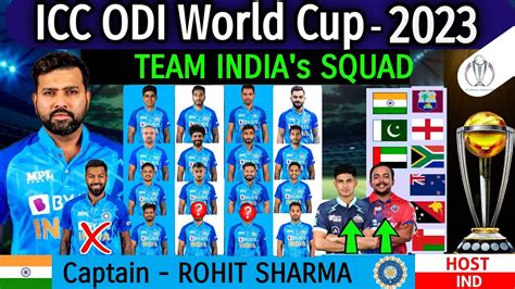 ICC World Cup 2023 - Team India Squad | ODI World Cup 2023 Team India ...