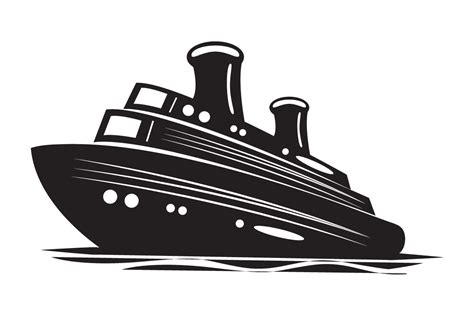 Cruise Ship Silhouette Premium Vector Graphic by Craftart528 · Creative ...