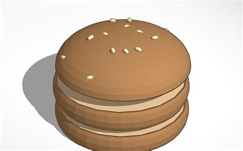 3D design Big Mac buns - Tinkercad