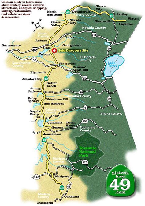 Complete Map of Historic Hwy 49