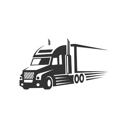 Truck Logistic Vector Silhouette Logo Template Perfect For Delivery Or Transportation Industry ...