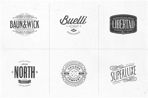 Retro Logo Templates V.04 on Behance